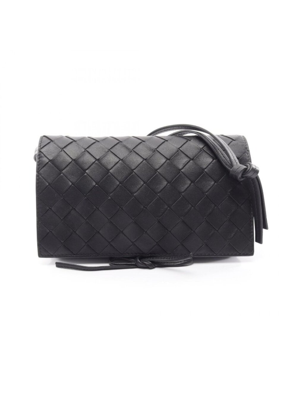Bottega Veneta Shoulder Bag Intrecciato Black Leather